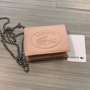 Lacoste Cow Leather Wallet on Chain